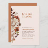 Najaar-/Herfst-vrienden geven/Bedankt geven het av Kaart (Voorkant / Achterkant)