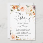 Najaar Herfst Waterverf Bloedweddenschap Kaart (Voorkant)