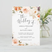 Najaar Herfst Waterverf Bloedweddenschap Kaart (Staand voorkant)