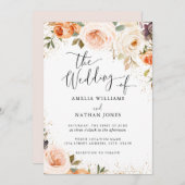 Najaar Herfst Waterverf Bloedweddenschap Kaart (Voorkant / Achterkant)