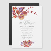 Najaar - Herfst Waterverf bruiloft Magnetische Uitnodiging (Voorkant / Achterkant)