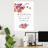 Najaar - Herfst Waterverf bruiloft Welkomstwoord Poster (Thuiskantoor)