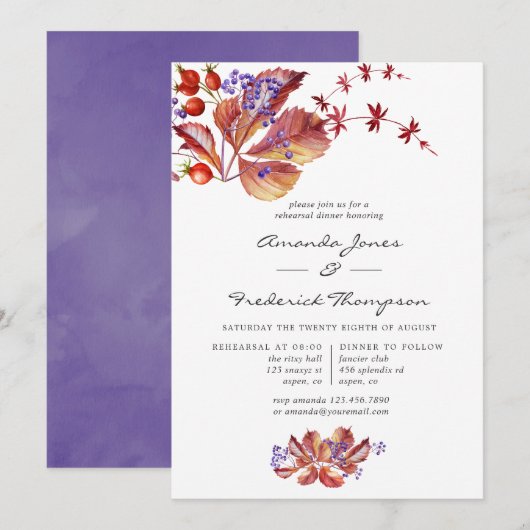 Najaar - Herfst Waterverf repetitie Kaart (Voorkant / Achterkant)