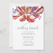 Najaar - Herfst Waterverf Wedding Brunch uitnodigi Kaart (Voorkant)