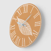 Najaar Herfst White Leaf Skeleton Grote Klok (Hoek)