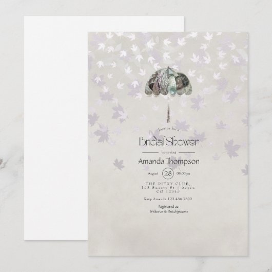  najaar - Herfst wit Vrijgezellenfeest Kaart (Voorkant / Achterkant)