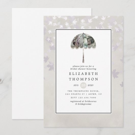  najaar - Herfst wit Vrijgezellenfeest Kaart (Voorkant / Achterkant)