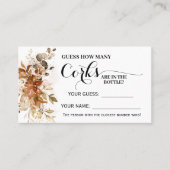 Najaar hoeveel Corks Herfst Vrijgezellenfeest Game Plaatskaartje (Voorkant)