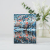 Najaar in blauw Briefkaart (Staand voorkant)