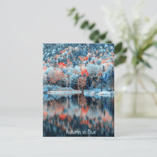 Najaar in blauw Briefkaart (Staand voorkant)