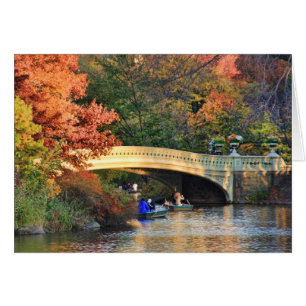 Najaar in Central Park: Boeters door Bow Bridge #0