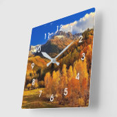 Najaar in Colorado Vierkante Klok (Hoek)