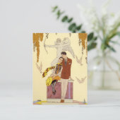 Najaar in Frankrijk Art Deco Briefkaart (Staand voorkant)