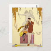 Najaar in Frankrijk Art Deco Briefkaart (Voorkant / Achterkant)