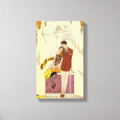 Najaar in Frankrijk Art Deco Canvas Afdruk (Voorkant)