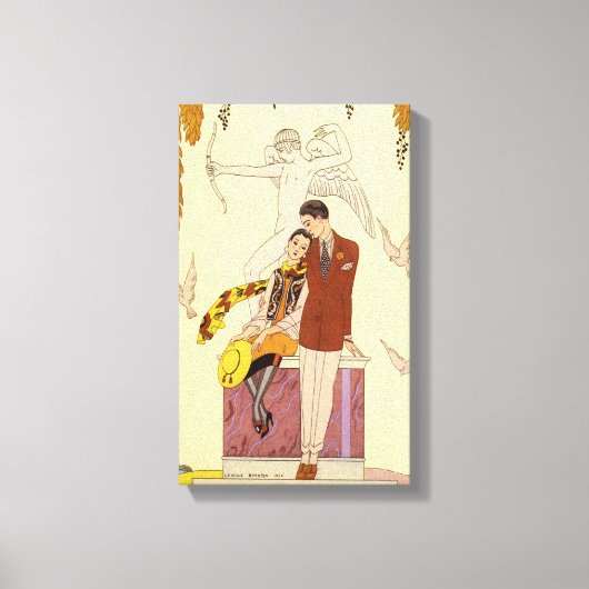 Najaar in Frankrijk Art Deco Canvas Afdruk (Voorkant)