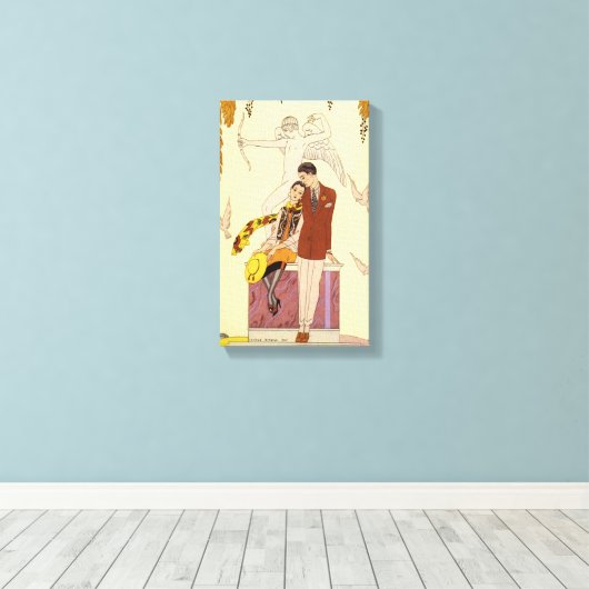 Najaar in Frankrijk Art Deco Canvas Afdruk (Insitu (Houten vloer))