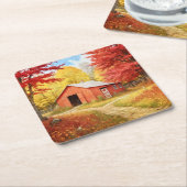 Najaar in het land kartonnen onderzetters (Schuin)