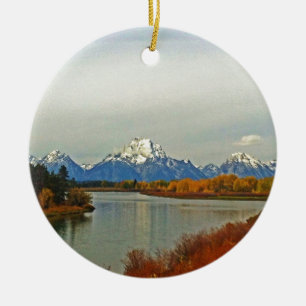 Najaar in het nationale park Grand Teton Keramisch Ornament