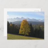 Najaar in het Poster Tatras Briefkaart (Voorkant / Achterkant)