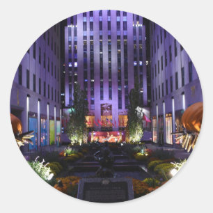 Najaar in kanaaltuinen Rockefeller Center NYC Ronde Sticker
