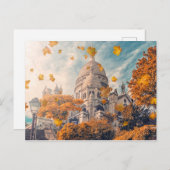 Najaar in Montmartre Briefkaart (Voorkant / Achterkant)