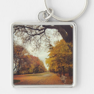 Najaar in New York City Riverside Park NYC Foto Sleutelhanger