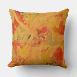 Najaar in Toscaanse kleuren - Abstract hartenpatro Kussen