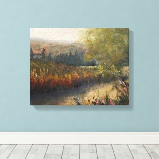 Najaar in Umbria Original Artwork Canvas Afdruk (Insitu (Houten vloer))