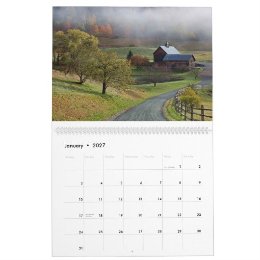 Najaar in Vermont - 2015 Kalender (Jan 2027)