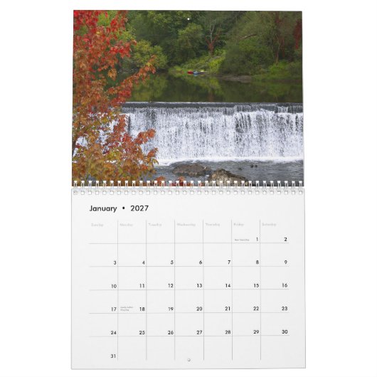 najaar in Vermont Kalender (Jan 2027)