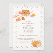 Najaar is Polka Dot Baby Shower Invitations Kaart (Voorkant)