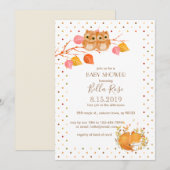 Najaar is Polka Dot Baby Shower Invitations Kaart (Voorkant / Achterkant)