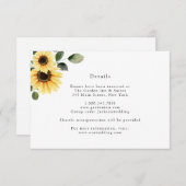 Najaar Kaart met details over zonnebloempjes (Voorkant / Achterkant)