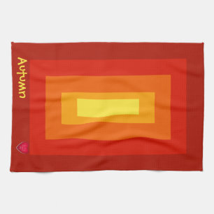 Najaar keukenhanddoek met klep