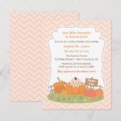 Najaar kleine pompoen babyschoenen kaart (Voorkant / Achterkant)
