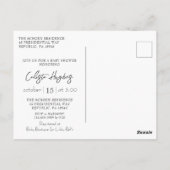 Najaar Kleine pompoenzonnebloem Rustisch Baby show Briefkaart (Achterkant)