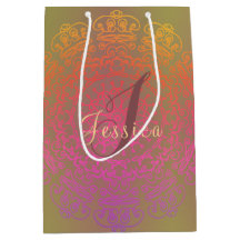 Najaar kleur Mandala Monogram Gift Bag