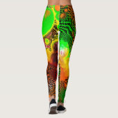 Najaar kleuren Abstracte kleuren verven Leggings (Achterkant)