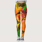 Najaar kleuren Abstracte kleuren verven Leggings (Voorkant)
