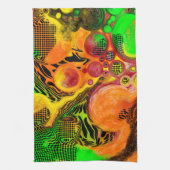 Najaar kleuren Abstracte kleuren verven Theedoek (Verticaal)