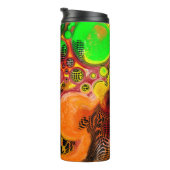 Najaar kleuren Abstracte kleuren verven Thermosbeker (Geroteerd rechts)