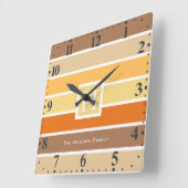 Najaar kleurenpalet met warme pasta | Gepersonalis Vierkante Klok (Hoek)