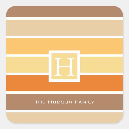 Najaar kleurenpalet met warme pasta | Gepersonalis Vierkante Sticker (Voorkant)