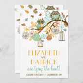 Najaar kleurrijke eigenaar / uitnodiging tot huwel (Voorkant / Achterkant)