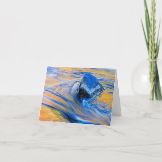 Najaar Kleurwater Abstracte Notitiekaartje (Voorkant)