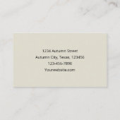 Najaar laat het rode gele Antiek venster van het L Visitekaartje (Achterkant)