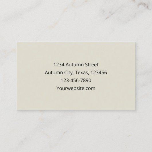 Najaar laat het rode gele Antiek venster van het L Visitekaartje (Achterkant)