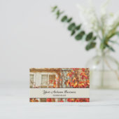 Najaar laat het rode gele Antiek venster van het L Visitekaartje (Staand voorkant)