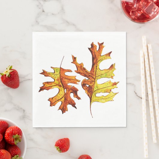 Najaar laat mooie Natuur Waterverf kunst Servet (Insitu)